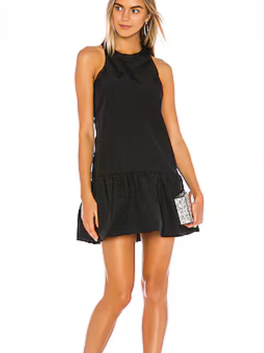 Amanda Uprichard Alejandro Black Sleeveless Mini Dress Size Large